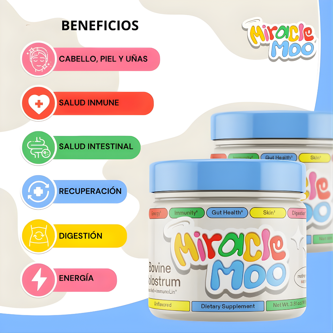 SUPLEMENTO MIRACLE MOO | Refuerza tus defensas y cuida tu intestino®
