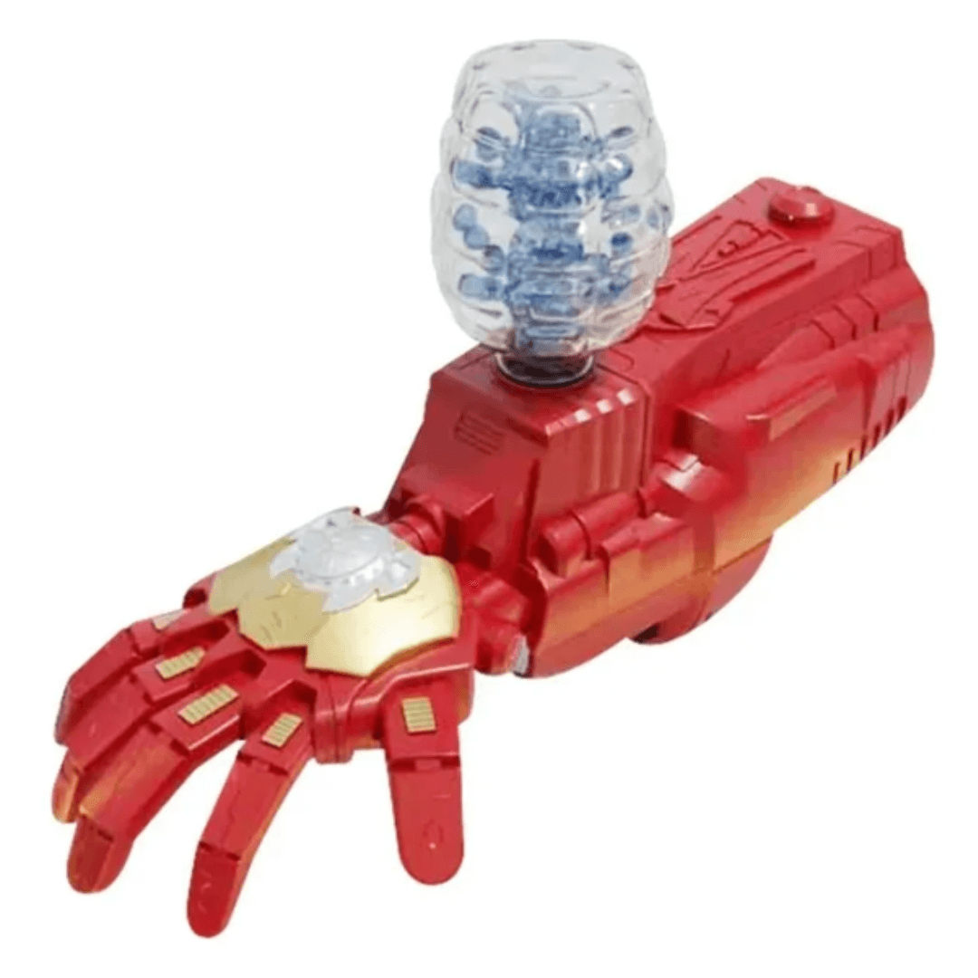 BRAZO DE IRON MAN LANZADOR DE BOLAS DE HIDROGEL